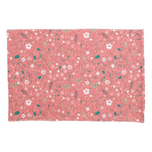 Cute Autumn Flowers Illustration Floral Pattern Kussensloop (Voorkant-Links)