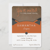 Cute Autumn Fox Baby shower Invitation Kaart (Voorkant)
