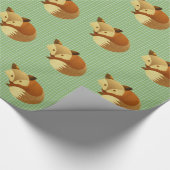 Cute Autumn Fox Cadeaupapier (Hoek)
