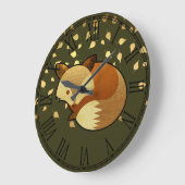 Cute Autumn Fox Grote Klok (Hoek)