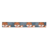 Cute Autumn Fox Pattern Satijnen Lint (Voorkant)