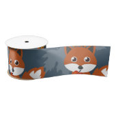 Cute Autumn Fox Pattern Satijnen Lint (Spoel)
