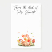 Cute Autumn Fox Post-it Notes (Voorkant)