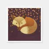 Cute Autumn Fox Servetten (Voorkant)