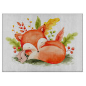 Cute Autumn Fox Snijplank (Voorkant)