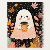 Cute Autumn Ghost with Pumpkin Coffee – Cozy Fall  Planner (Achterkant)