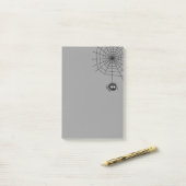 Cute Autumn Grey Halloween Spiderweb Post Post-it® Notes (Op bureau)