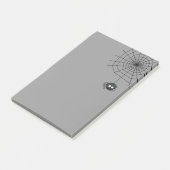 Cute Autumn Grey Halloween Spiderweb Post Post-it® Notes (Schuin)