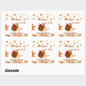 Cute Autumn Hedgehog Fall Harvest Sticker (Vel)
