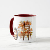 Cute Autumn Hedgehog with Harvest Ladder Illustrat Mok (Voorkant links)