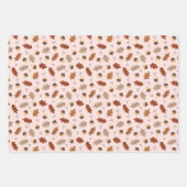 Cute Autumn Leaves & Nuts Pattern Inpakpapier Vel (Voorkant 2)