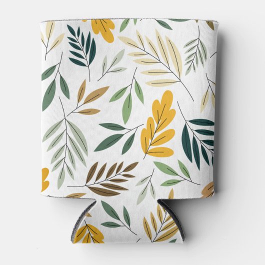 Cute Autumn Leaves Pattern Blikjeskoeler (Voorkant)