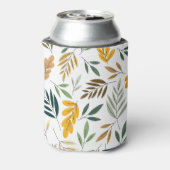 Cute Autumn Leaves Pattern Blikjeskoeler (Blikje Achterkant)