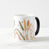 Cute Autumn Leaves Pattern Magische Mok (Voorkant rechts)