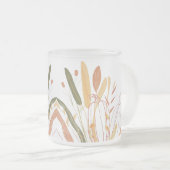 Cute Autumn Leaves Pattern Matglas Koffiemok (Voorkant rechts)