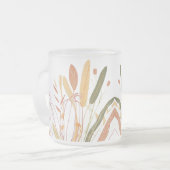 Cute Autumn Leaves Pattern Matglas Koffiemok (Voorkant links)