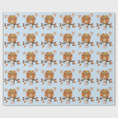 Cute Autumn Owl & douanenaam Cadeaupapier (Vlak)