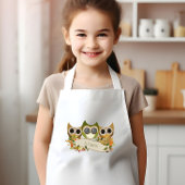Cute Autumn Owls Personalized Kinder Schort