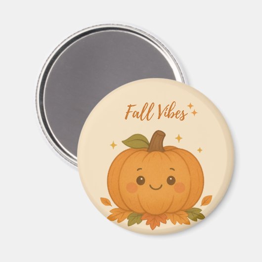 Cute Autumn Pumpkin Magneet (Voorkant / Achterkant)