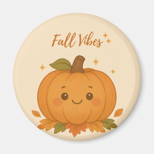 Cute Autumn Pumpkin Magneet (Voorkant)