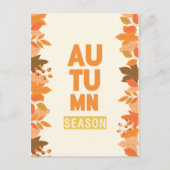 Cute Autumn Season with Leaves Feestdagenkaart (Voorkant)