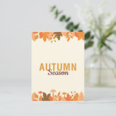 Cute Autumn Season with Leaves Feestdagenkaart (Staand voorkant)