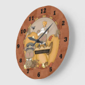 Cute Autumn Wall Clock Grote Klok (Hoek)
