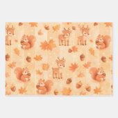 Cute Autumn Woodland Animals Seamless Pattern Inpakpapier Vel (Voorkant 2)