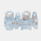 Cute Aviation Airplane Boy Baby shower Bedankdoosjes (Uitgevouwen)
