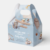 Cute Aviation Airplane Boy Baby shower Bedankdoosjes (Voorkant Zijde)