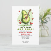 Cute Avocado Aangepaste Verjaardag Kaart (Staand voorkant)