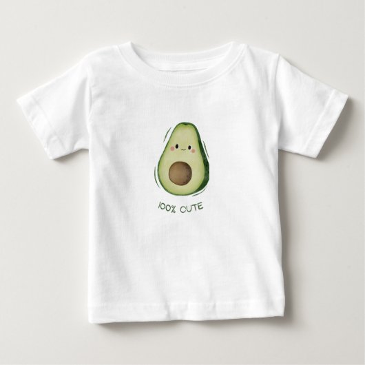 Cute Avocado Baby 100 Procent Cute Typografie (Voorkant)