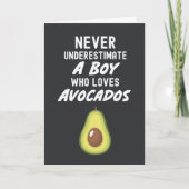 Cute Avocado Cards For Baby Boys Mexican Kaart (Voorkant)