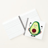 Cute Avocado Cartoon Hula Hoop Spiral Notitieboek (Binnen)