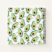 Cute Avocado Cartoon Hula Hoop Spiral Notitieboek (Achterkant)