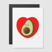 Cute Avocado-Cartoon in het Briefkaart van het rod (Voorkant / Achterkant)