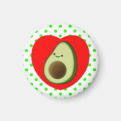 Cute Avocado-Cartoon in het rode hart Magneet (Voorkant)