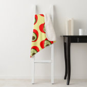 Cute Avocado-Cartoon in het rode hart Sherpa Deken (In situ)