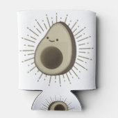 Cute Avocado Cartoon in stijl Blikjeskoeler (Achterkant)