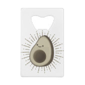Cute Avocado Cartoon in stijl Creditkaart Flessenopener (Achterkant)
