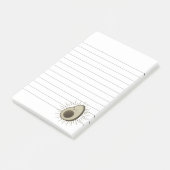 Cute Avocado-Cartoon in  stijl gelinkt Post-it® Notes (Schuin)