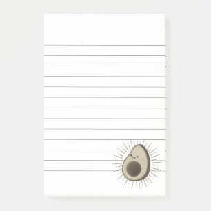 Cute Avocado-Cartoon in stijl gelinkt Post-it® Notes