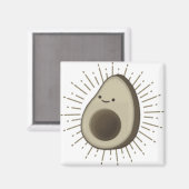 Cute Avocado Cartoon in  stijl Magneet (Voorkant / Achterkant)