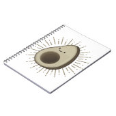 Cute Avocado Cartoon in  stijl Notitieboek (Linkerzijde)