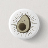 Cute Avocado Cartoon in  stijl Ronde Button 3,2 Cm (Voorkant)