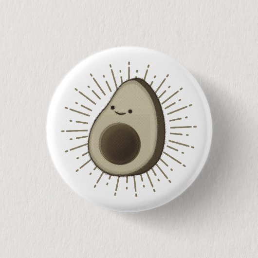 Cute Avocado Cartoon in  stijl Ronde Button 3,2 Cm (Voorkant)
