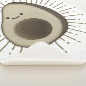 Cute Avocado Cartoon in  stijl Sherpa Deken (3/4)