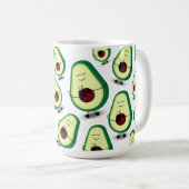 Cute Avocado Cartoon Love Coffee Mok (Voorkant rechts)