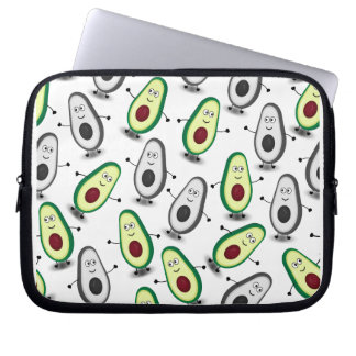 Cute Avocado Cartoon Mix Pattern-hoes Laptop Sleeve