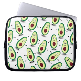 Cute Avocado Cartoon Pattern-laptophoes Laptop Sleeve